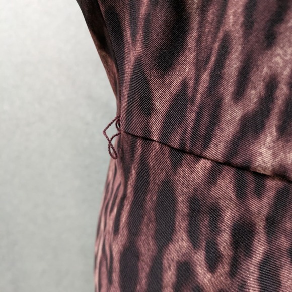 NWT Michael Kors Sheath Dress Purple Animal Print Knee Length Women’s Sz 8 - Picture 7 of 16